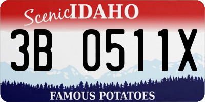ID license plate 3B0511X