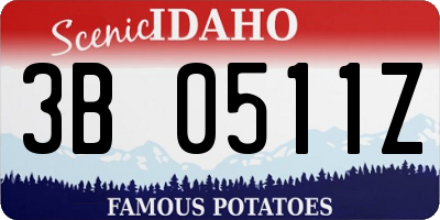 ID license plate 3B0511Z