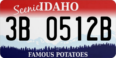 ID license plate 3B0512B