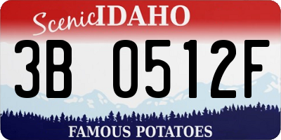 ID license plate 3B0512F