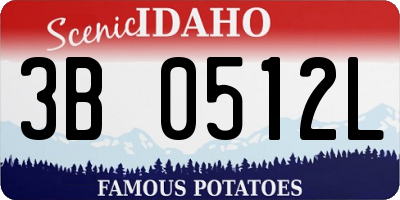 ID license plate 3B0512L