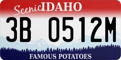 ID license plate 3B0512M