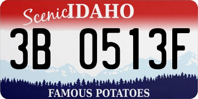 ID license plate 3B0513F