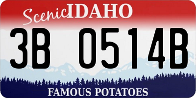 ID license plate 3B0514B