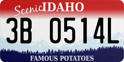 ID license plate 3B0514L