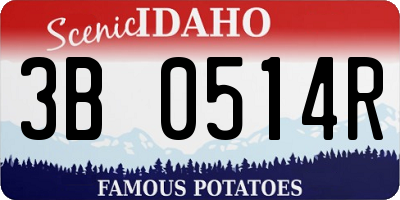 ID license plate 3B0514R