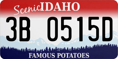 ID license plate 3B0515D