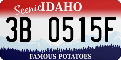 ID license plate 3B0515F