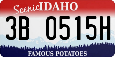 ID license plate 3B0515H