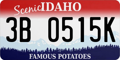 ID license plate 3B0515K