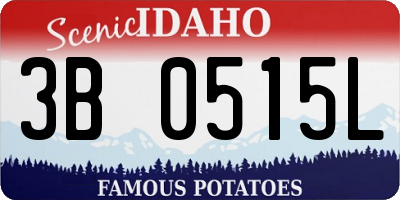 ID license plate 3B0515L