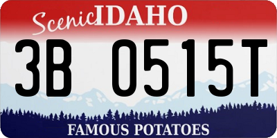 ID license plate 3B0515T