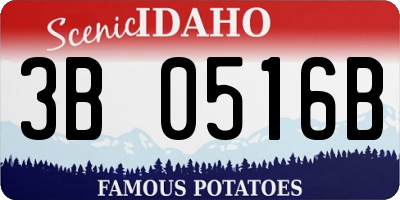 ID license plate 3B0516B
