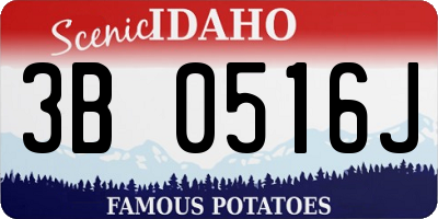 ID license plate 3B0516J