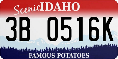 ID license plate 3B0516K