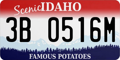 ID license plate 3B0516M