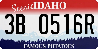 ID license plate 3B0516R
