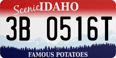 ID license plate 3B0516T