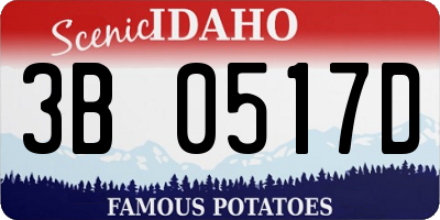 ID license plate 3B0517D