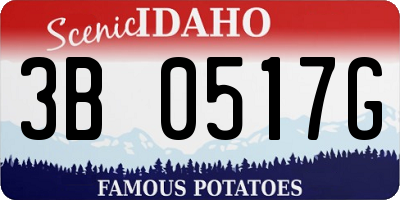 ID license plate 3B0517G
