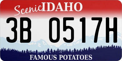 ID license plate 3B0517H