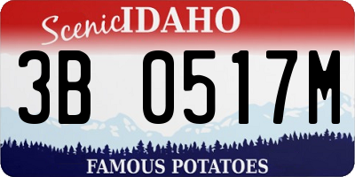 ID license plate 3B0517M