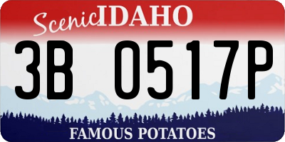 ID license plate 3B0517P