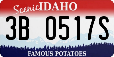 ID license plate 3B0517S