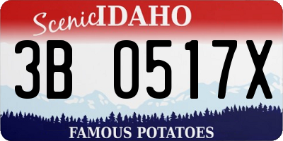 ID license plate 3B0517X