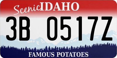 ID license plate 3B0517Z