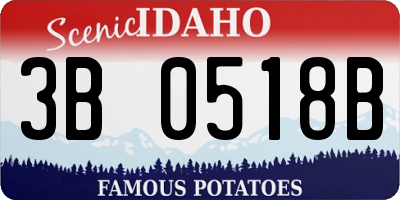 ID license plate 3B0518B