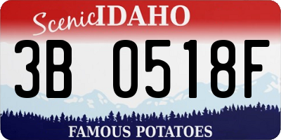 ID license plate 3B0518F
