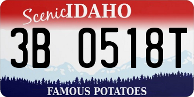 ID license plate 3B0518T
