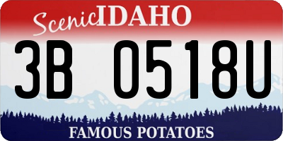 ID license plate 3B0518U