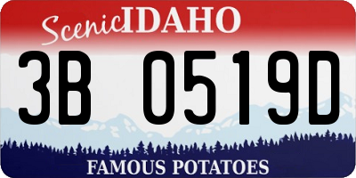 ID license plate 3B0519D