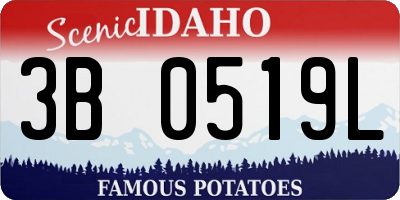 ID license plate 3B0519L