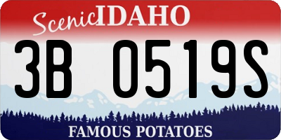 ID license plate 3B0519S
