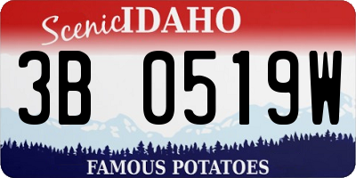 ID license plate 3B0519W