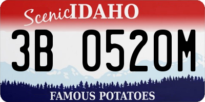 ID license plate 3B0520M