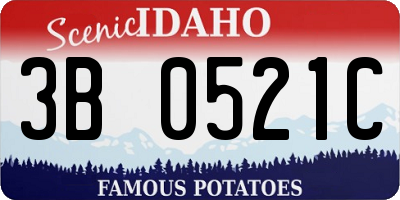 ID license plate 3B0521C