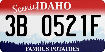 ID license plate 3B0521F