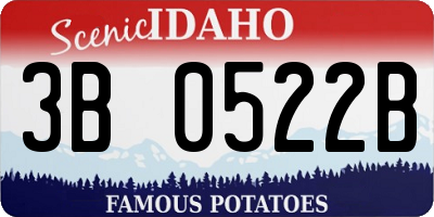 ID license plate 3B0522B