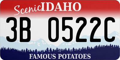 ID license plate 3B0522C