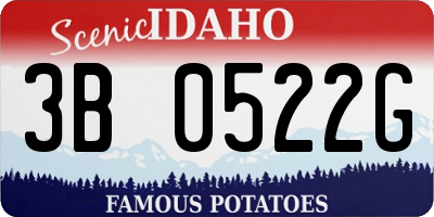 ID license plate 3B0522G