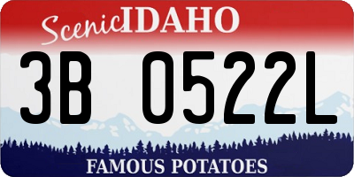 ID license plate 3B0522L