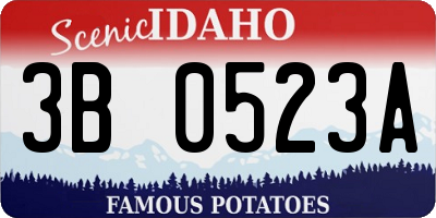 ID license plate 3B0523A