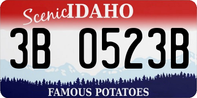 ID license plate 3B0523B