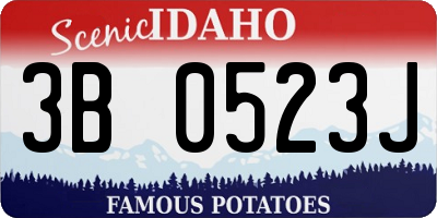 ID license plate 3B0523J