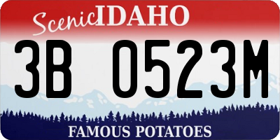 ID license plate 3B0523M