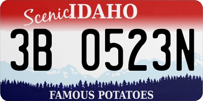 ID license plate 3B0523N